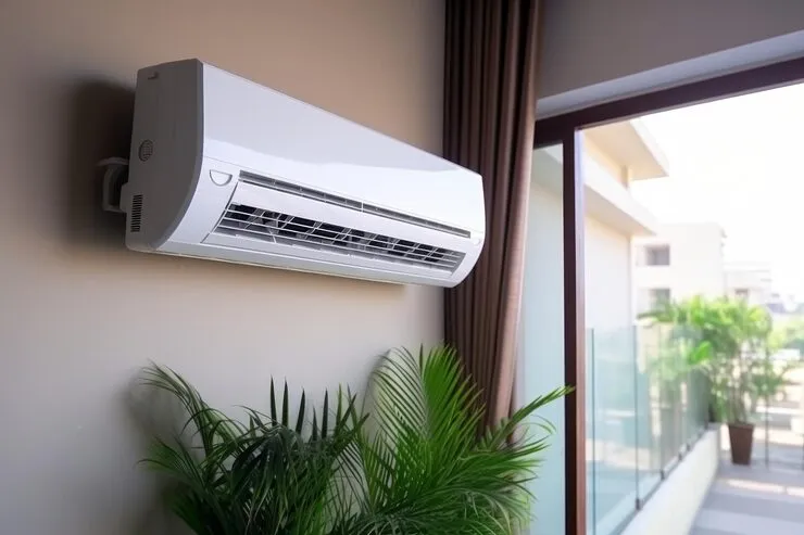 Split system air conditioner installation in a Melbourne home